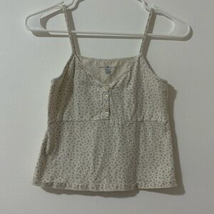 brandy melville floral button top